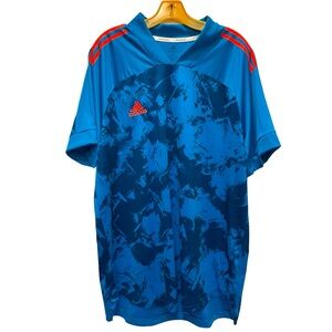 Adidas Condivo 20 PrimeBlue Soccer Football Futbol Jersey Blue Orange Mens Sz XL